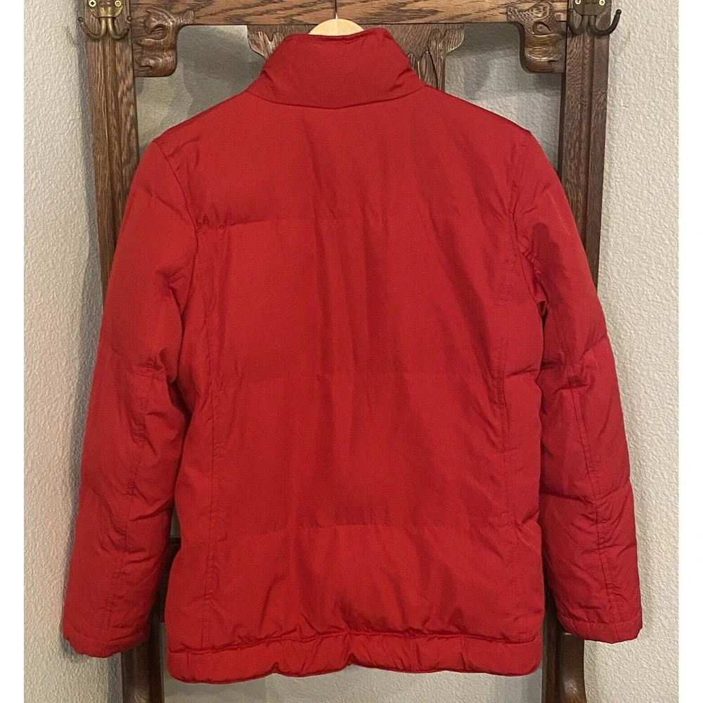 Vintage Y2K GAP Puffer Jacket Red Unisex S Quilted Down Heavyweight Winter Coat